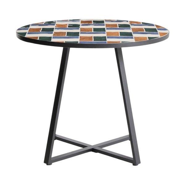 Apaļš dārza ēdamgalds ar keramikas virsmu ø 90 cm Tella – Kave Home-image-3
