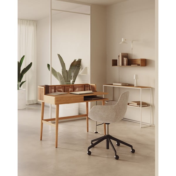 Bēšs biroja krēsls Tissiana – Kave Home-image-1