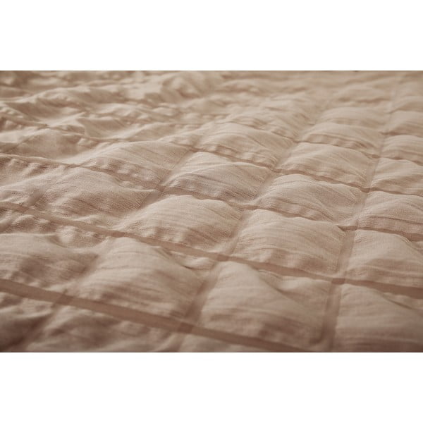 Brūna vienguļamā gultas veļa no krepa auduma 140x200 cm Naomi – My House-image-1