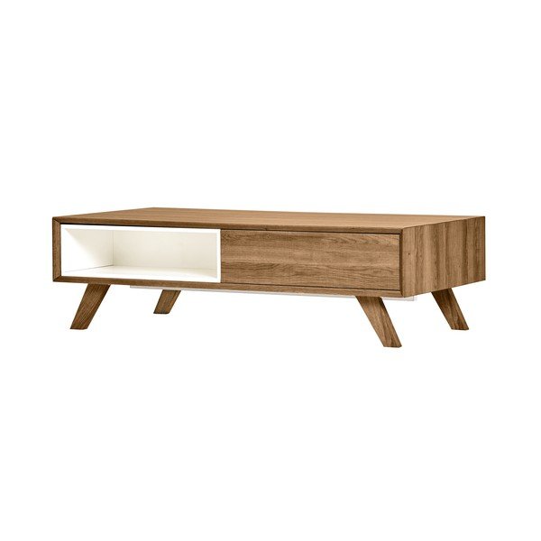 Žurnālgaldiņš ar baltām detaļām Marckeric Tivoli, 120 x 35 cm-image-3