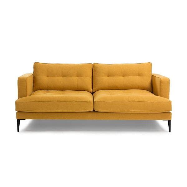 Dzeltens trīsvietīgs dīvāns Kave Home Vinny