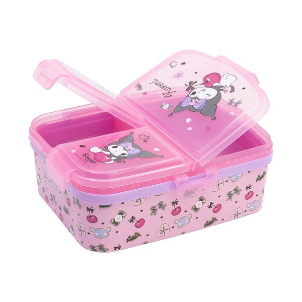 Rozā plastmasas bērnu pusdienu kārba Kuromi – STOR-image-1