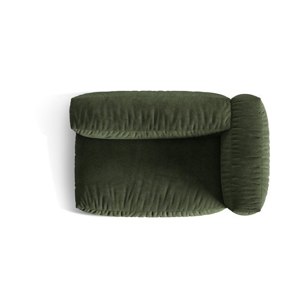 Zaļa samta modulārā dīvāna daļa (ar labo stūri) Martina – Micadoni -image-3