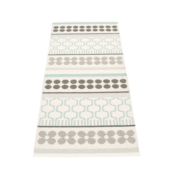 Pelēks/tirkīzzils iekštelpu un āra paklājs 70x90 cm Asta Pale Turquoise – Pappelina-image-2