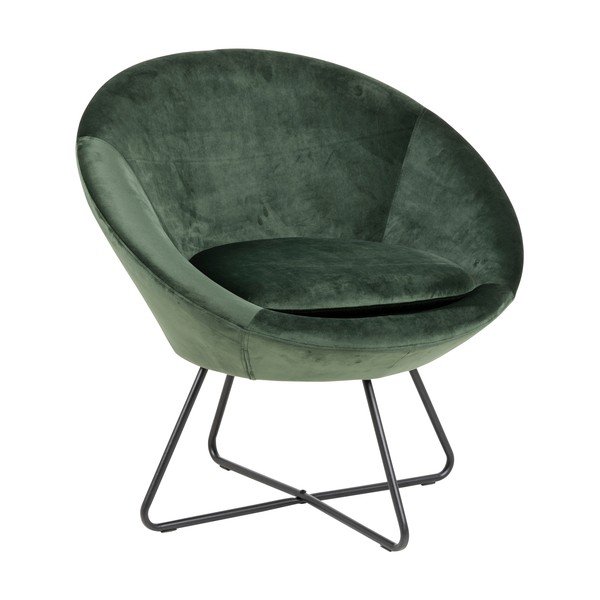 Zaļš samta atpūtas krēsls Actona Center