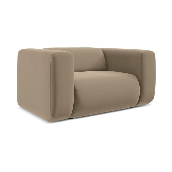 Bēšs samta atpūtas krēsls Ekahi – Makamii