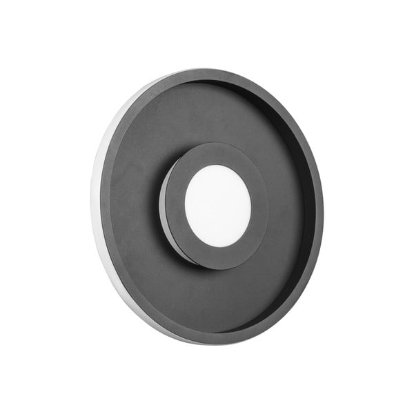 Matēta melna metāla LED griestu lampa ø 30 cm Ascari – Trio-image-4