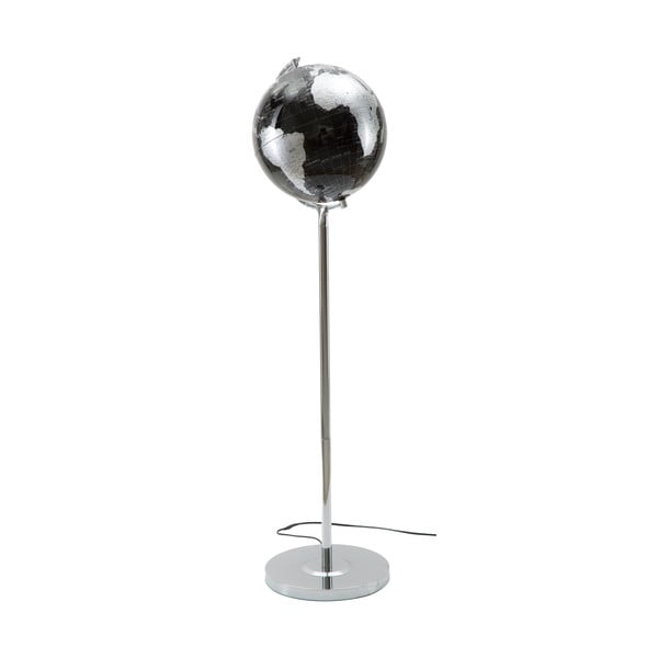 Mauro Ferretti Da Terra galda lampa melnā un sudraba krāsā, augstums 130 cm