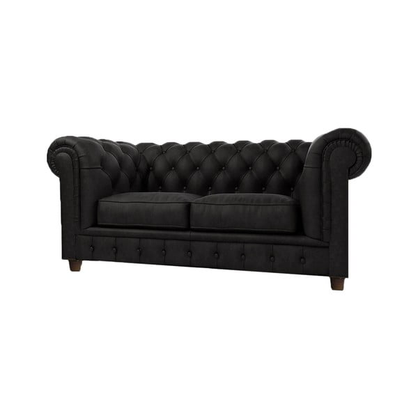 Melns samta dīvāns 178 cm Cambridge – Ropez