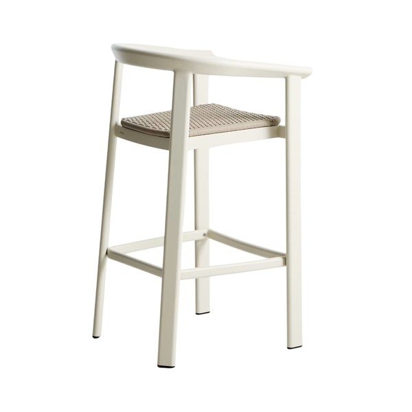 Krēmkrāsas masīvkoka dārza bāra krēsls Erice – Kave Home-image-4