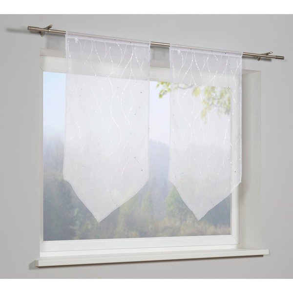 Balts aizkars 120x60 cm Voile – Gardinia-image-1