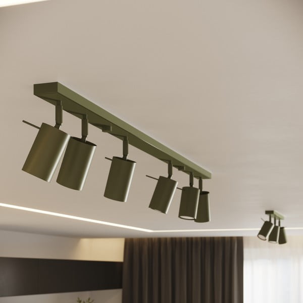 Zaļa prožektora tipa lampa 6x30 cm Etna – Sollux-image-1