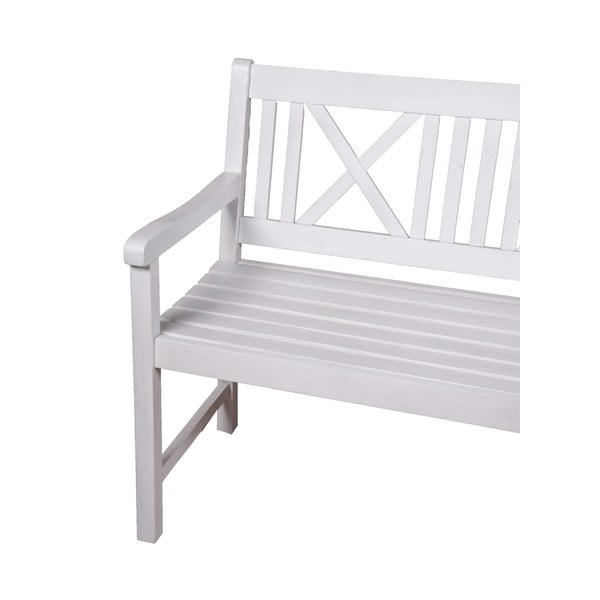 Balts masīvkoka dārza sols Malmö – Garden Pleasure-image-2