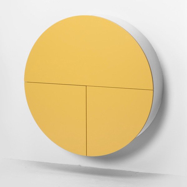 Dzeltens un balts daudzfunkcionāls sienas galds EMKO Pill-image-3