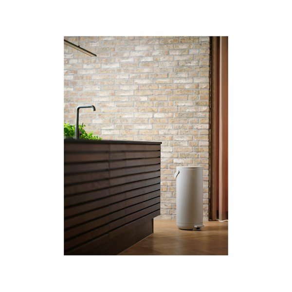 Balta plastmasas atkritumu tvertne ar pedāli 35 l Circular – Zone-image-3