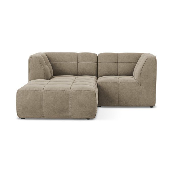 Brūns samta stūra dīvāns (ar kreiso stūri/ar zvilni) Aloha – Makamii