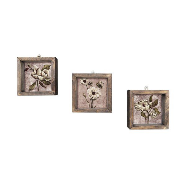 3 gleznu komplekts Vintage, 15 x 15 cm