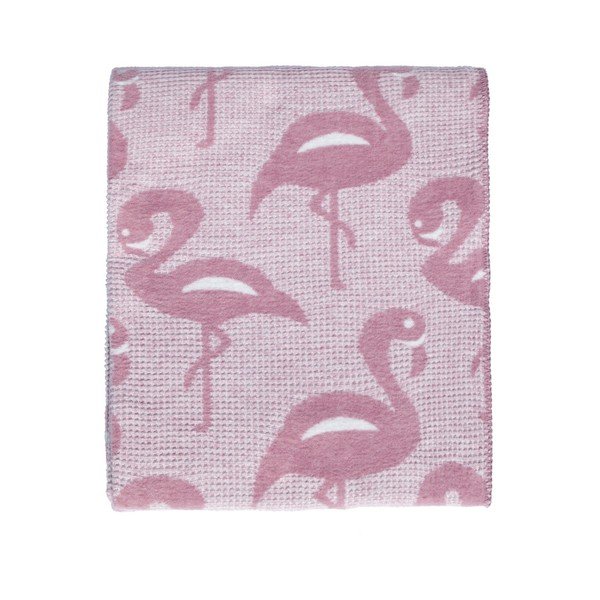 Rozā sega ar kokvilnas maisījumu Flamingo, 180 x 220 cm-image-1
