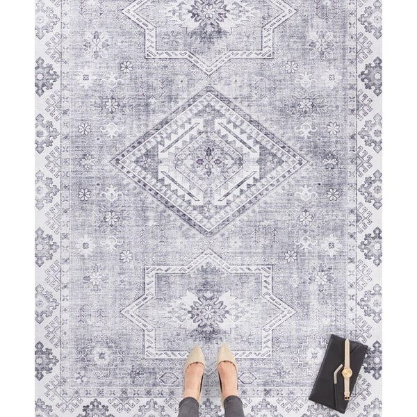 Gaiši pelēks paklājs Nouristan Gratia, 80 x 200 cm-image-1
