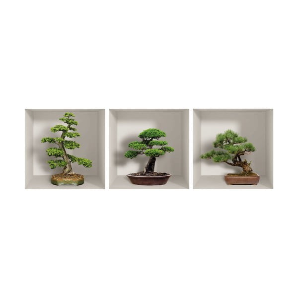 3 3D sienas uzlīmju komplekts Ambiance Bonzais-image-2