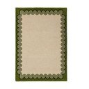 Zaļš/dabīga toņa ar rokām darināts vilnas paklājs 140x200 cm Wiggle Wool – Flair Rugs