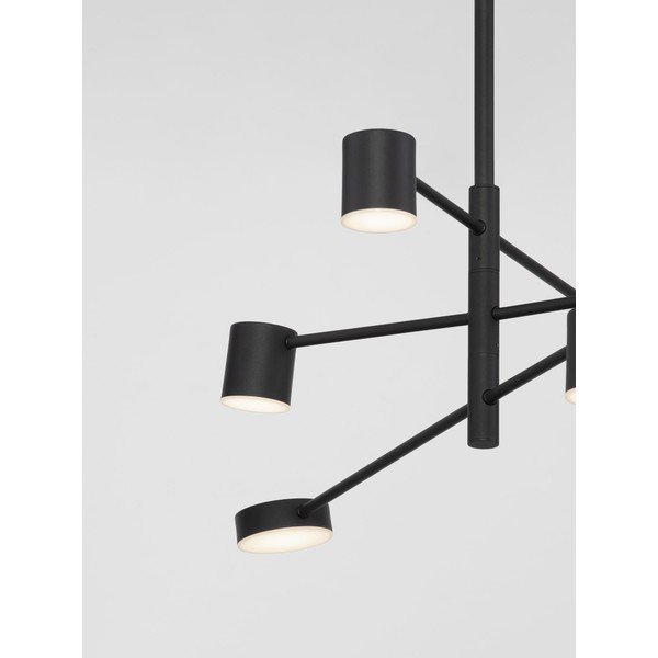 Melna alumīnija LED piekaramā lampa ar regulējamu spilgtumu ar akrila stikla abažūru ø 100 cm Nordik – Nova Luce-image-2