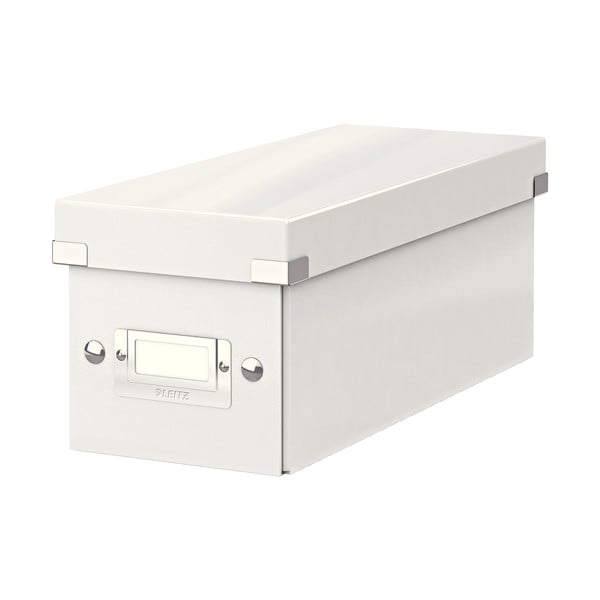 Balta kartona uzglabāšanas kaste ar vāku 14x35x14 cm Click&Store – Leitz
