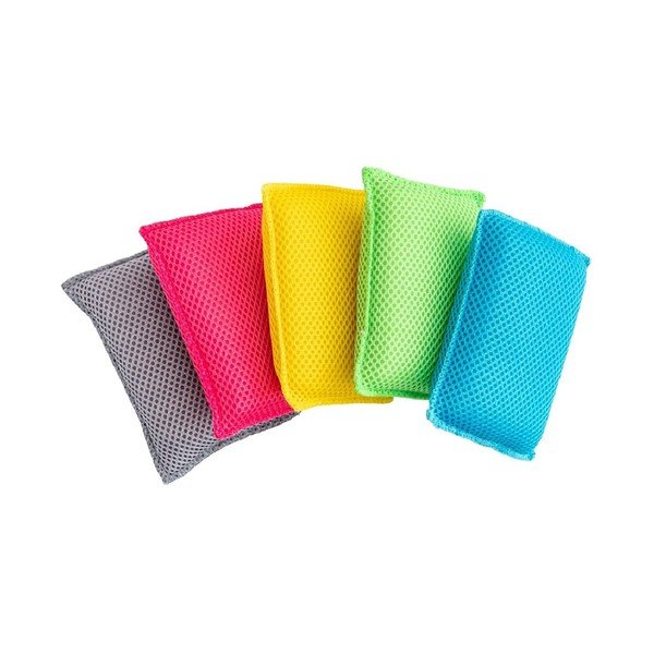 Mikrošķiedras trauku mazgāšanas sūkļi (5 gab.) – Addis-image-1