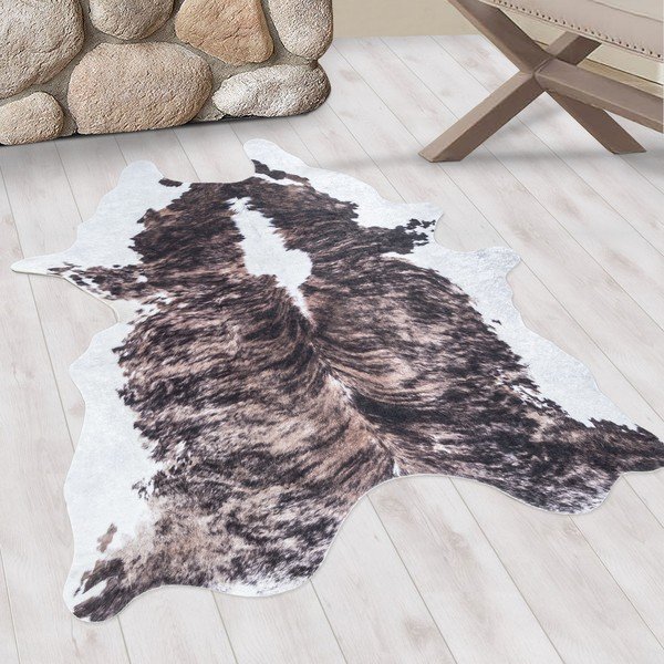 Tumši brūna sintētiska kažokāda 100x135 cm Etosha – Ayyildiz Carpets-image-1