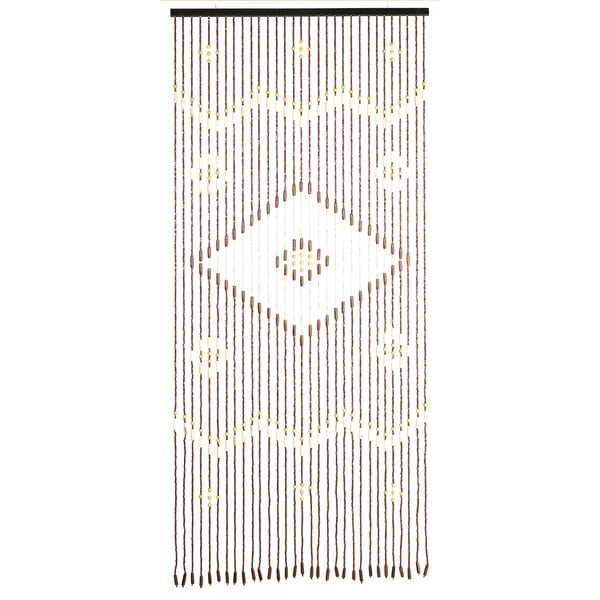 Dabīga toņa bambusa aizkars durvīm 90x200 cm Rhombus – Maximex