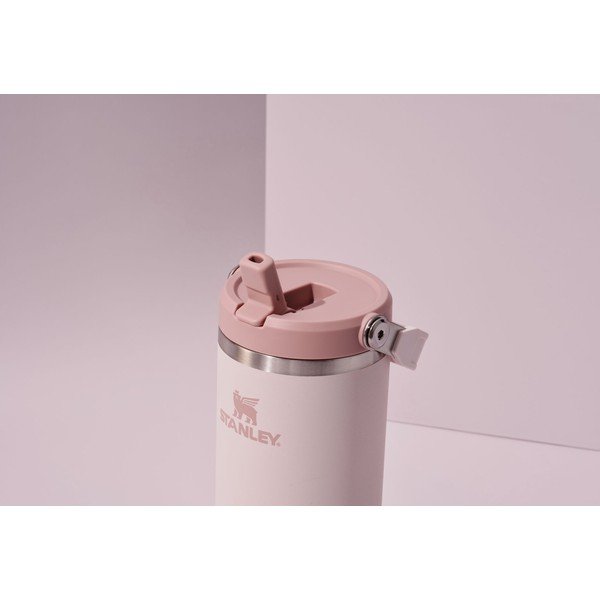Gaiši rozā nerūsējošā tērauda termoss 410 ml IceFlow™ Flip Straw 2.0 Tumbler Rose Quartz – Stanley-image-1