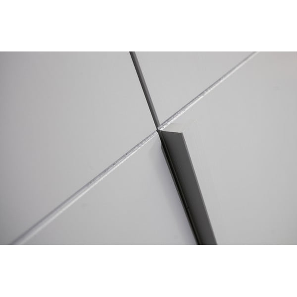 Pelēks priedes masīvkoka moduļu drēbju skapis 142x215 cm Pure – WOOOD-image-1