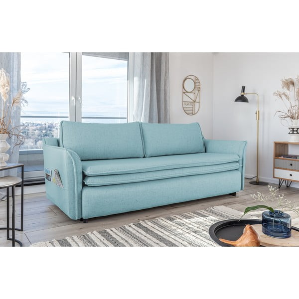 Gaiši zils trīsvietīgs izlaižams dīvāns Miuform Charming Charlie-image-4