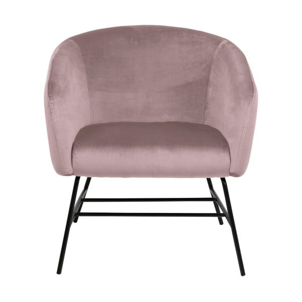 Pūdera rozā samta krēsls Actona Ramsey-image-2