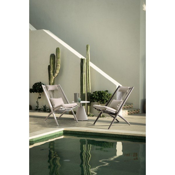 Alumīnija apaļš dārza galdiņš ø 50 cm Aloha – Bizzotto-image-1