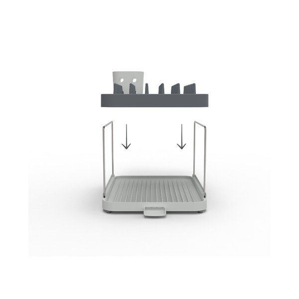 Pelēks divu līmeņu trauku žāvētājs Duo – Joseph Joseph-image-4