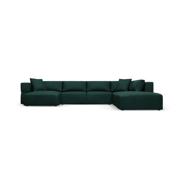 Zaļš stūra dīvāns (ar labo stūri/U veida) Esther – Milo Casa