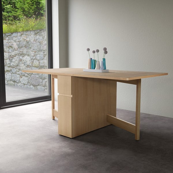 Ozolkoka imitācijas saliekamais galds Woodman Mel -image-1