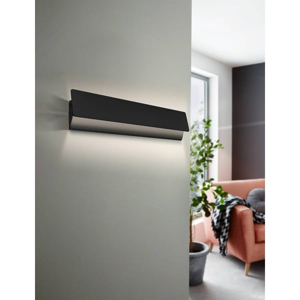 Melna LED sienas lampa ZUBIALDE – EGLO-image-1