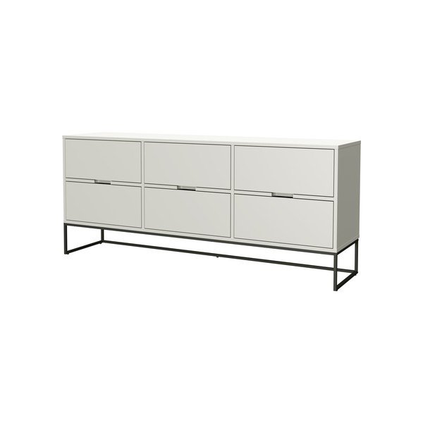 Balta kumode ar melnām metāla kājām Tenzo Lipp-image-3