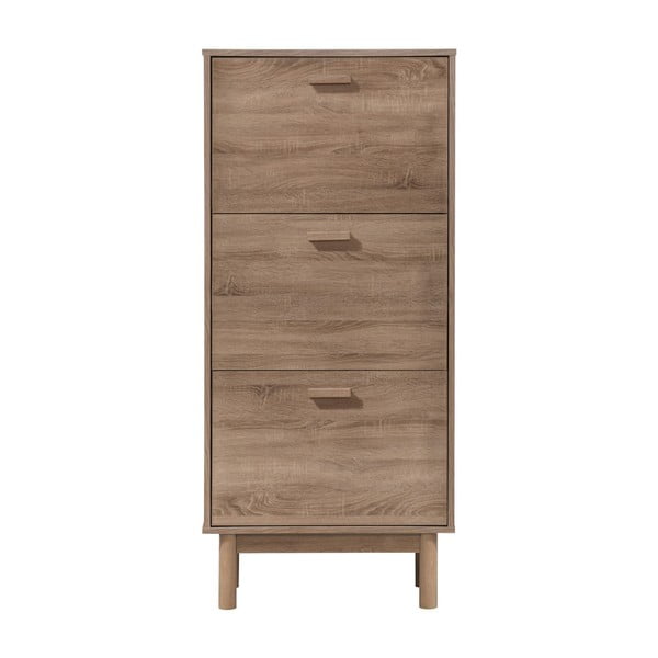 Dabīga toņa atverams apavu plaukts ar ozolkoka imitāciju Melanie – Støraa-image-1