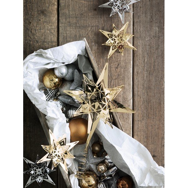 Ziemassvētku eglīšu galotne (zvaigzne) zelta krāsā Kähler Design-image-4
