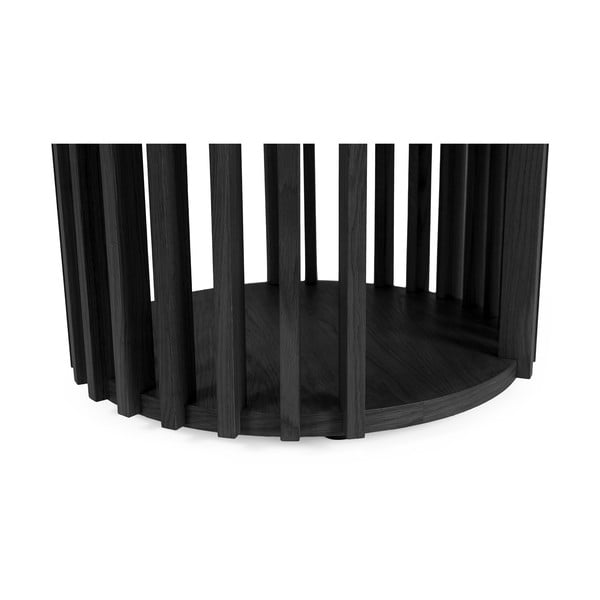Melns sānu galdiņš Woodman Drum, ø 53 cm-image-1