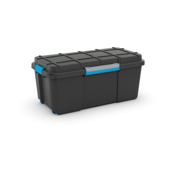 Melna plastmasas uzglabāšanas kaste ar vāku 78x39,5x35 cm Scuba Box – KIS