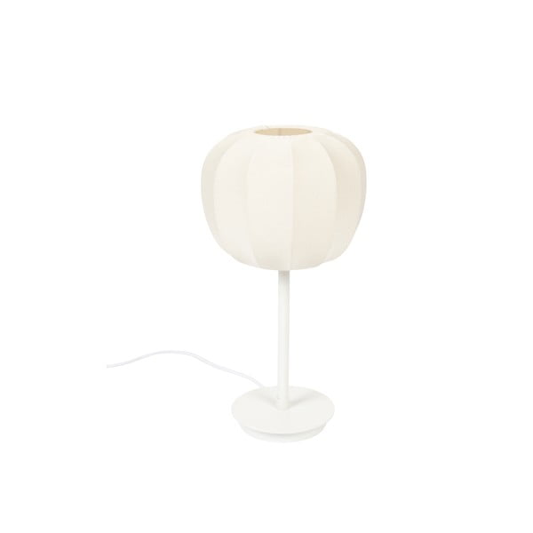 Balta galda lampa ar auduma abažūru (augstums 42 cm) – White Label
