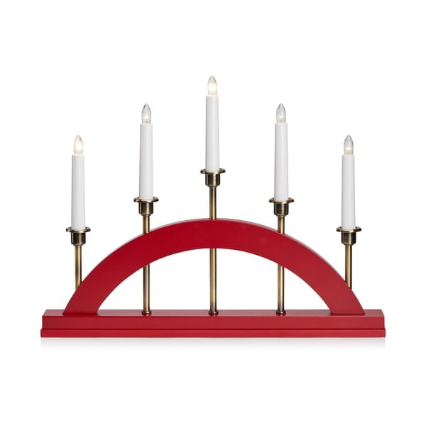Sarkans gaismas dekors ar Ziemassvētku motīvu Bridge – Markslöjd