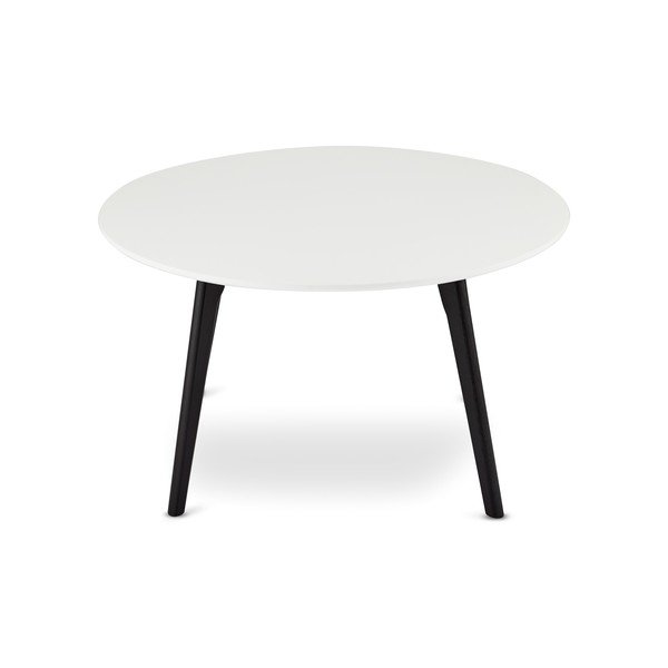 Melnbalts kafijas galdiņš ar ozolkoka kājām Furnhouse Life, Ø 80 cm-image-1