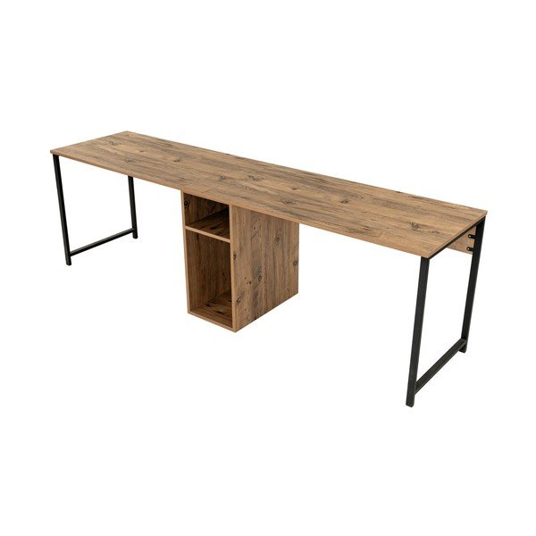 Darba galds ar priedes koka imitāciju 60x240 cm Twin – Kalune Design