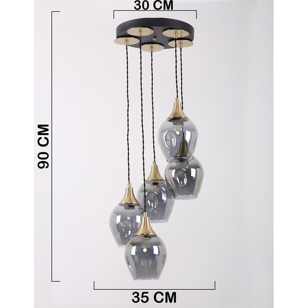 Piekaramā lampa ar stikla abažūru ø 15 cm Marlo – Squid Lighting-image-4