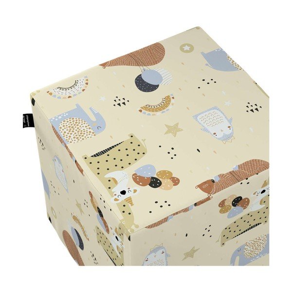 Bēšs bērnu pufs Magic – Yellow Tipi-image-1